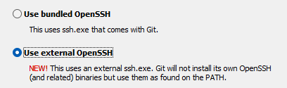 external openssh